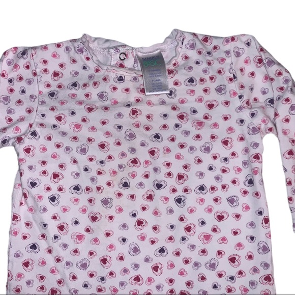 5/$25 Simply Basic Heart Motif Snap Button Bodysuit Onesie Baby 9-12 Month - Picture 2 of 5